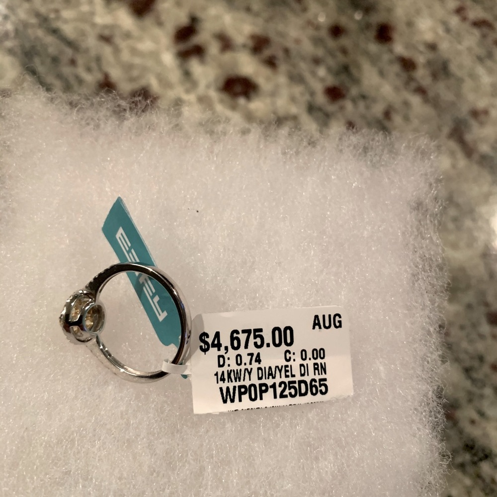 Effy diamond engagement ring with Canary yellow